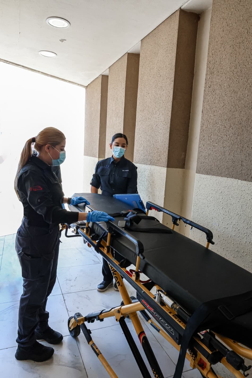 Ambulancia de Perenne lista para un traslado foráneo